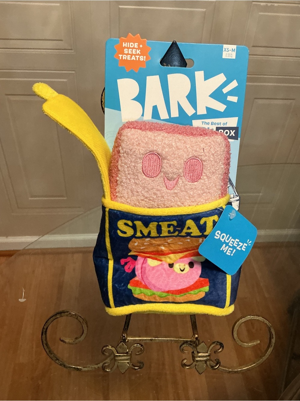 New Bark Box " Canned Smeat " 2 Pc Dog Toy Can of Spam Meat in Can